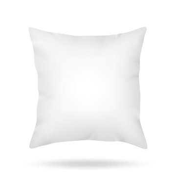 Blank pillow isolated on white background