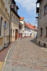 German streets, old houses, windows