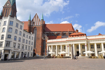 Obraz premium German streets, old houses, windows