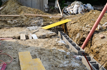 Zubau, Fundament, Aushub