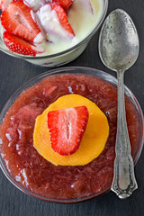 Erdbeer-Rhabarbergrütze