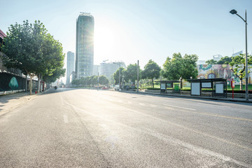 asphalt road in morden city