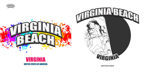 Virginia Beach, Virginia, two logo artworks