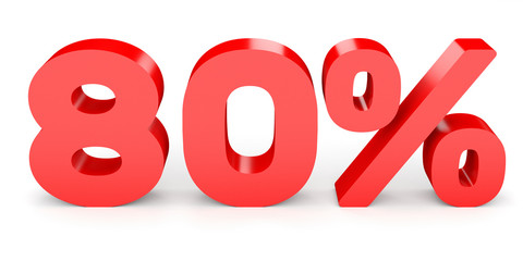 Eighty percent off. Discount 80 %.