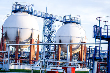 Pipes and buildings of factory
