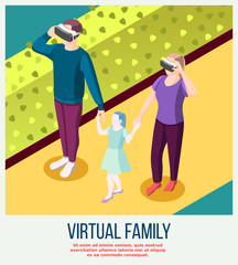 Virtual Family Isometric Background