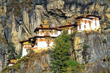 Taktshang Goemba or Tiger's nest monastery, Paro, Bhutan.