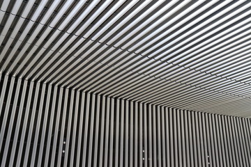 Fototapeta premium Picture of a curved metal structure.