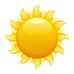 Sun on a white background
