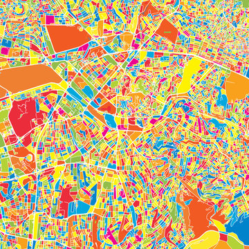 Ankara, Turkey, colorful vector map