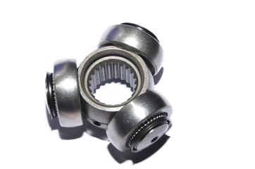 detail for the repair of a machine, a product made of metal, a spare part on a white background,