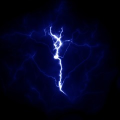 Lightning template. Electric thunderbolt in the sky. Nature image