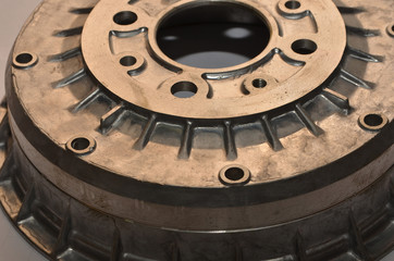 detail for the repair of a machine, a product made of metal, a spare part on a white background,