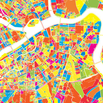 Saint Petersburg, Russia, colorful vector map