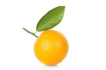 fresh orange isolated on white background.