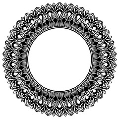 Mandalas for coloring  book. Decorative round ornaments. Unusual flower shape. Oriental vector, Anti-stress therapy patterns. Weave design elements. Yoga logos Vector.