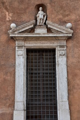 Rome. Statues and details of Piazza of Campidoglio.