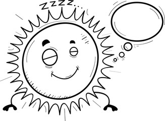 Cartoon Sun Dreaming
