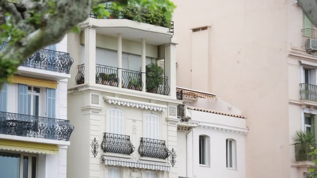 Typical French flats with balcons, Cannes, France, Europe