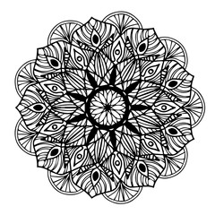 Mandalas for coloring  book. Decorative round ornaments. Unusual flower shape. Oriental vector, Anti-stress therapy patterns. Weave design elements. Yoga logos Vector.