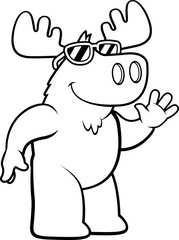 Cartoon Moose Sunglasses