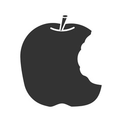 Bitten apple glyph icon