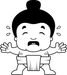Cartoon Sumo Boy Crying