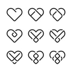 Pro icon heart pack black