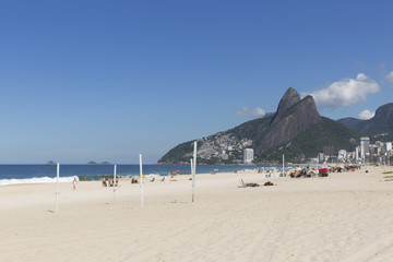 Ipanema beach in Rio de Janeiro Brazil.