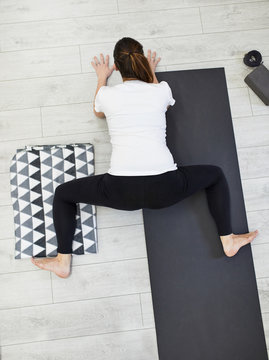 Pregnant Women Doing Yoga