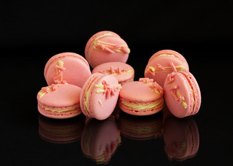 French pastry makaron. Selective focus.