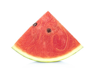 Slice of watermelon on white background