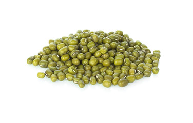 Mung beans isolated on white background