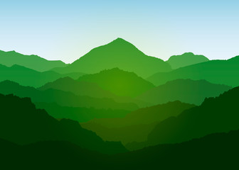 Landscape mountains background