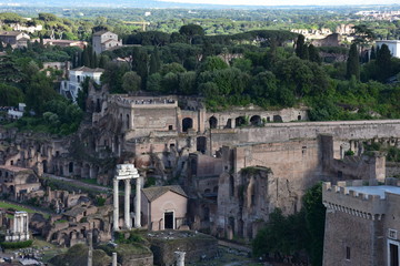 Fototapeta na wymiar Rome. Panorama from the Vittoriano.