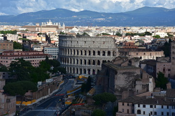 Fototapeta na wymiar Rome. Panorama from the Vittoriano.