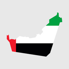 Emirates flag map
