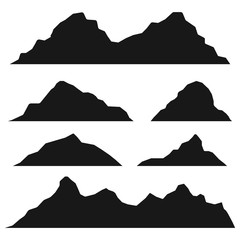 Mountains icon set