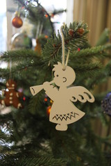 New Year Angel on Christmas tree