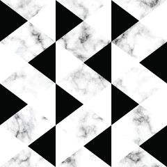 Vector marble texture design with geometric shapes, black and white marbling surface, modern luxurious background, vector illustration