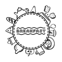 Hand drawn menu for cafe. Sketch concept illustration.