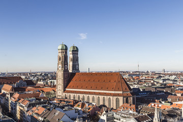 Naklejka premium The Church of Our Lady (Frauenkirche) in Munich (Germany, Bavaria).