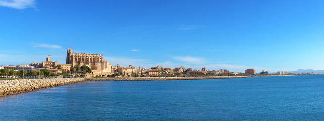 Palma de Mallorca Panoramablick auf die Kathedrale
