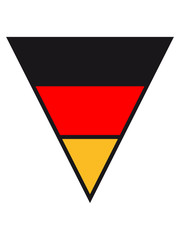 dreieck wappen 3 farben deutschland nation schwarz rot gold flagge design logo cool