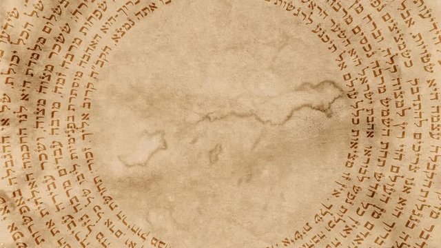 Jewish Hebrew Holy Words on an Old paper Background