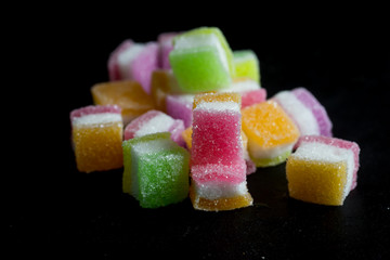 Colorful candy isolate on Black background
