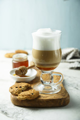 Homemade honey latte