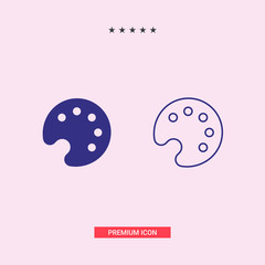 Palette icon illustration isolated vector sign symbol