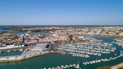 Obraz premium Vue aérienne de Saint Gilles Croix de Vie en Vendée