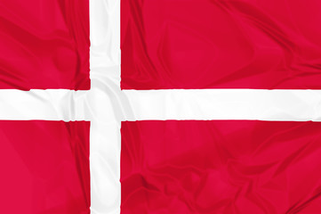 Fototapeta premium The national Denmark waving flag in 3d background.